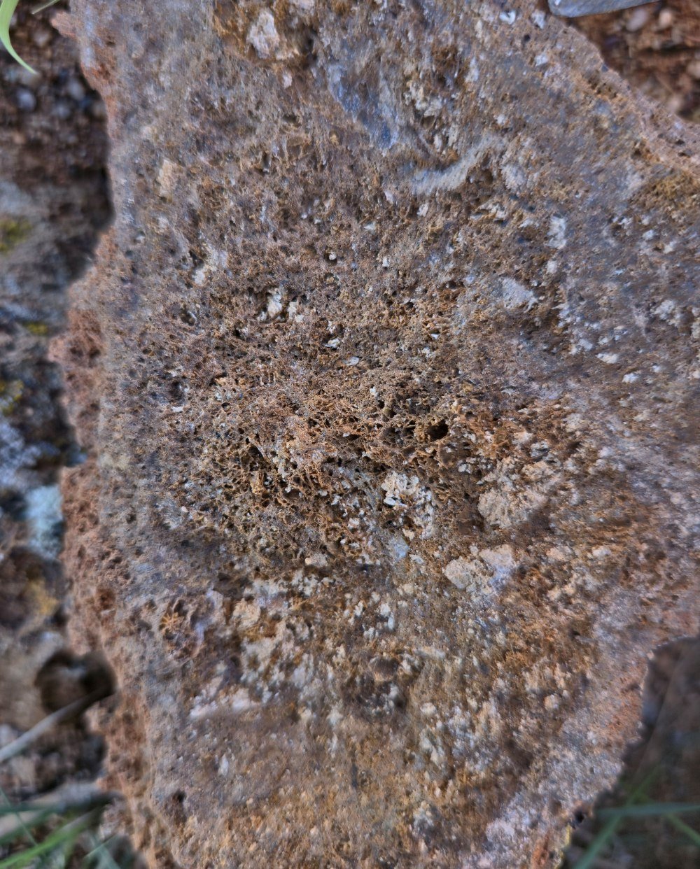 Vuggy residual silica texture